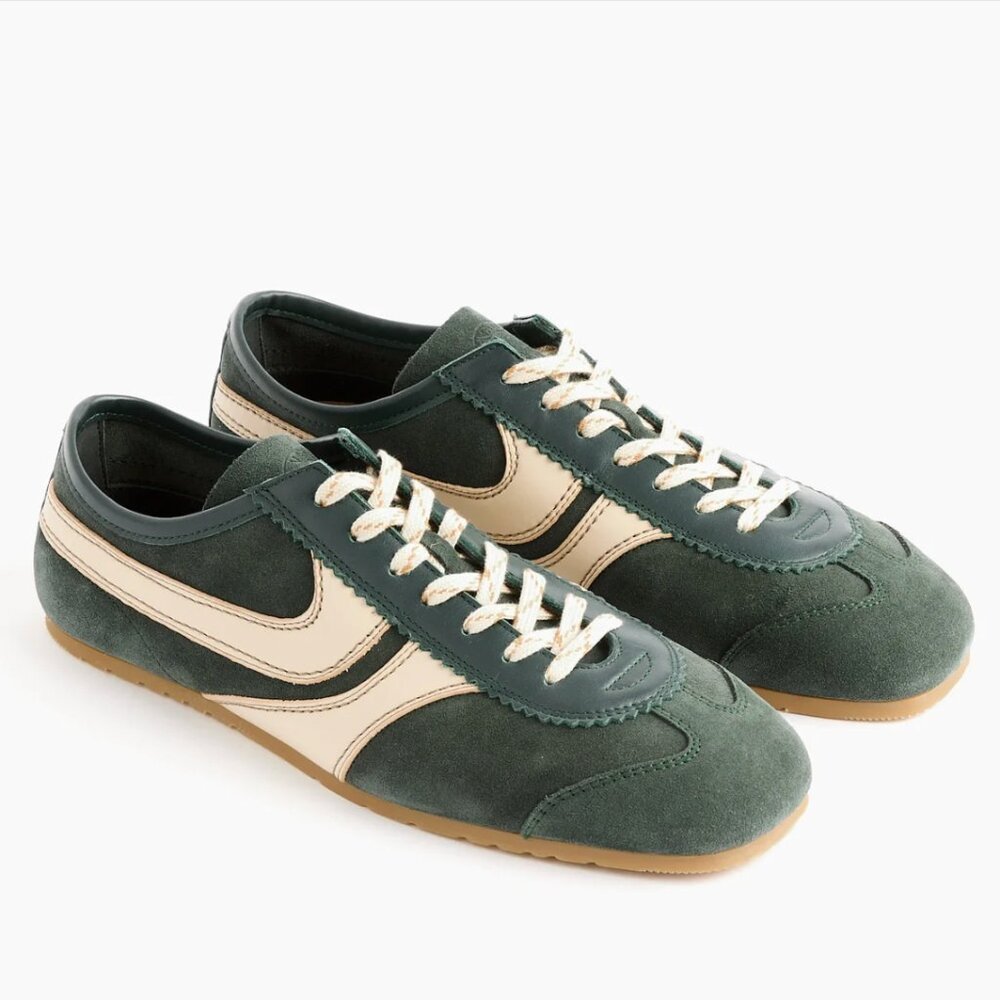 Dries Van Notes Sneakers in Bottle Green, Size 42